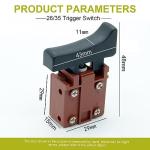 Fielect Trigger Switch for Leiya 26/35 Electric Drill Hammer Tool Power Speed Control Push Button Switch