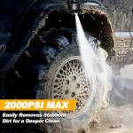 Cordless Pressure Washer with Faucet & Garden Hose Connector, 2 X 5.0AH Batteries, 2000PSI MAX Portable Pressure Washer with Brushless Motor, 4 Speed Adjustment LCD Touch Screen, 6-in-1 Nozzle