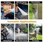 Cordless Pressure Washer with Faucet & Garden Hose Connector, 2 X 5.0AH Batteries, 2000PSI MAX Portable Pressure Washer with Brushless Motor, 4 Speed Adjustment LCD Touch Screen, 6-in-1 Nozzle