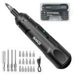 BAIQI Mini Electric Screwdriver Set,3.7V 800 MAH USB-C Rechargeable Cordless Rotary Tool With 20 pcs Bits Set For Install or Repair