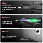 BAIQI Mini Electric Screwdriver Set,3.7V 800 MAH USB-C Rechargeable Cordless Rotary Tool With 20 pcs Bits Set For Install or Repair