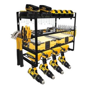 NINE FORTY Power Tool Organizer Rack, 4 Layer, Heavy Duty Steel, Wall Mounted, Power Tool, Screwdriver, Tool Rack.