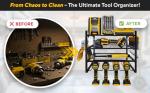 NINE FORTY Power Tool Organizer Rack, 4 Layer, Heavy Duty Steel, Wall Mounted, Power Tool, Screwdriver, Tool Rack.
