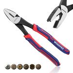 WORKPRO 8" Linesman Screw Extractor Pliers(Combination Pliers) with Unique Non-slip Jaws, Stripped Screw Remover Tool, Lineman Plier for Quickly Removal of Damaged or Rusted Fasteners