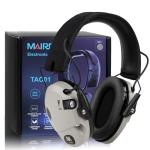 MAIRDI Electronic Hearing Protection for Shooters, Hunting Earmuffs with 23dB NRR, Tactical Noise Reduction & 4X Sound Amplification, Foldable Shooting Headphones with Dual Microphone