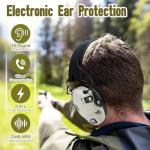 MAIRDI Electronic Hearing Protection for Shooters, Hunting Earmuffs with 23dB NRR, Tactical Noise Reduction & 4X Sound Amplification, Foldable Shooting Headphones with Dual Microphone