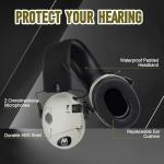 MAIRDI Electronic Hearing Protection for Shooters, Hunting Earmuffs with 23dB NRR, Tactical Noise Reduction & 4X Sound Amplification, Foldable Shooting Headphones with Dual Microphone