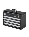 VEVOR Metal Tool Box, 20.5-inch, Portable Metal Tool Box with 4 Drawers, Small Tool Chest with EVA Liners, Ball Bearing Slide Drawers Locking & Powder Coated Finish, Multi-Function Tool Organizer