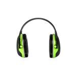 3M PELTOR Hearing Protection Earmuffs, X Series X4A, Over the Head Headband, Noise Protection NRR 27 dB, Pack of 1, Construction, Manufacturing, Electrical, Assembly, Sanding, Black/Green