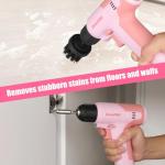 GRENPRO Cordless Drill, 7.2V Power Drill Set with 23pcs Acessories, 3/8" Keyless Chuck, Built-in LED, Type-C Charge Cable, Cleaning Brush Head, Pink Electric Screwdriver for Women