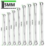 SWANLAKE 8PCS Extra Long Double Box End Wrench Set, CR-V, Less Effort Aviation Wrench Metric 8mm - 24mm