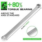 SWANLAKE 8PCS Extra Long Double Box End Wrench Set, CR-V, Less Effort Aviation Wrench Metric 8mm - 24mm