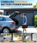 KimPump Cordless Pressure Washer Battery Operated, 500 PSI Cordless Power Washer with 6-in-1 Nozzle & Foam Cannon, Handheld Pressure Washer with Triple Water Source & 16FT Hose for Car, Home, Yard