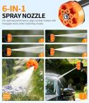 KimPump Cordless Pressure Washer Battery Operated, 500 PSI Cordless Power Washer with 6-in-1 Nozzle & Foam Cannon, Handheld Pressure Washer with Triple Water Source & 16FT Hose for Car, Home, Yard