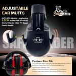 SAFEBUILDER Safety Ear Muffs SNR 33dB Noise Reduction Earmuffs Adults Sound Proof For Sleeping Outdoor Working Shooting Industrial (1, 1-Black Combine Red)