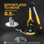 Drywall Sander Tool, KUPERIA 8.5 Amp Popcorn Ceiling Removal Tool with 7 Variable Speed 800-1800RPM, Electric Drywall Sander with Extendable Handle, LED Light,6 Basic Sand Paper & 6 Grid Sandpaper