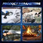 Saker Cordless Leaf Blower Portable Dust Cleaner Handheld Lightweight Blowers 180000 RPM with Adjustable Speed for Patio Cleaning, Drying,Camping Gifts 2 Batteries BF170 Black