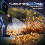 Saker Cordless Leaf Blower Portable Dust Cleaner Handheld Lightweight Blowers 180000 RPM with Adjustable Speed for Patio Cleaning, Drying,Camping Gifts 2 Batteries BF170 Black