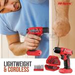 Hi-Spec 58pc Red 8V USB Electric Power Cordless Drill Driver and Home DIY Tool Kit Set. Screw Driver and Drill Bit Set Accessories, Pliers and Hammer In a Toolbox Case