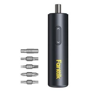 Fanttik S1 Capsule Cordless Screwdriver, Electric Screwdriver, Max 5 N.m, 320 RPM Motor, 5 Pcs Double-Ended Bits, Compact Design, LED Light, 1/4''Hex, Idea Tool for Furniture, Appliances-Grey