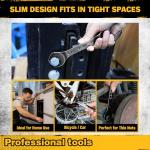 ELEAD Super-Thin Open End Wrench Set | 19-Piece SAE & Metric Sizes | CR-V Nickel Plated | Ultra-Slim Design | Corrosion-Resistant | Durable Roll-Up Pouch for Mechanics