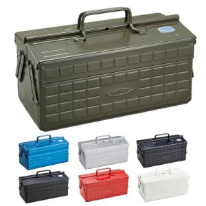 TOYO ST-350MG Steel 2-Tier Tool Box (Military Green)