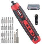 3.6V Cordless Impact Screwdriver Gun, 1.5Ah Lithium Battery, 1/4" Chuck, 3-10 N.m Torque, 300RPM, Includes Magnetic Bits & Case – Electrician Tools Set