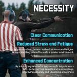 ZOHAN EM054 Electronic Ear Protection for Shooting Range with Sound Amplification Noise Reduction, Ear Muffs for Gun Range (Black)