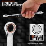 HORUSDY 11-Piece Sae Wrench Set | Combination Wrench Set with Organizer | 12 Point | 1/4" - 3/4" | Chrome Vanadium Steel