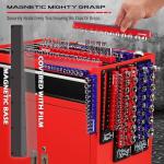 Magnetic Socket Holder Organizer Set: 6-Piece Detachable 1/2 3/8 1/4 Drive Sockets Storage Tray Magnetic Socket Organizer Tool Box Drawer Tool Box Organizers Storage Metric SAE (Sockets Not Included)