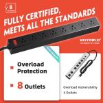 Veitorld Power Tool Organizer with Power Strip, 4 Drill Holders Tool Storage, Heavy Duty Rack for Garage Organization, Wall Mount Tool Organizer, Christmas Anniversary Birthday Gifts for Men Dad Him