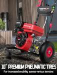 PowerSmart Gas Pressure Washer 3400 PSI, 2.5 GPM Gas Powered Pressure Washer, 212CC Engine, 10" Wheels, 5 Nozzles for Patio, Car, Driveway, Fence & Home Cleaning