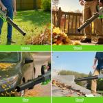 Leaf Blower Cordless with 2× 5.0Ah Batteries and Charger, 21V Electric, Lightweight Battery Powered Blowers for Lawn Care, Yard, Patio Cleaning, Blowing Leaves & Dust