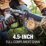 MZK 2-in-1 Cordless Pole Saw & Mini Chainsaw with 3 Replacement Chain, 20V Battery Pole Chainsaw, 4.5" Cutting Capacity, 13ft Reach Pole Saw for Tree Trimming(2 Batteries and Fast Charger Included)
