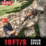 MZK 2-in-1 Cordless Pole Saw & Mini Chainsaw with 3 Replacement Chain, 20V Battery Pole Chainsaw, 4.5" Cutting Capacity, 13ft Reach Pole Saw for Tree Trimming(2 Batteries and Fast Charger Included)