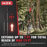 MZK 2-in-1 Cordless Pole Saw & Mini Chainsaw with 3 Replacement Chain, 20V Battery Pole Chainsaw, 4.5" Cutting Capacity, 13ft Reach Pole Saw for Tree Trimming(2 Batteries and Fast Charger Included)