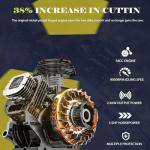 Gas Chainsaw 58CC with Quick-Switch Dual Bars (18/20 Inch),Gas Powered Chain saw 2 Stroke Handed Petrol Gasoline for Cutting Wood Outdoor Garden Farm Home 57CC