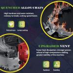 Gas Chainsaw 58CC with Quick-Switch Dual Bars (18/20 Inch),Gas Powered Chain saw 2 Stroke Handed Petrol Gasoline for Cutting Wood Outdoor Garden Farm Home 57CC