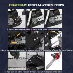 Gas Chainsaw 58CC with Quick-Switch Dual Bars (18/20 Inch),Gas Powered Chain saw 2 Stroke Handed Petrol Gasoline for Cutting Wood Outdoor Garden Farm Home 57CC