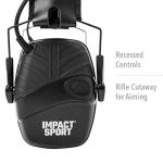 Howard Leight Impact Sport Electronic Earmuff, Med/Large, Black (R-02524)