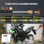 Giraffe Tools Grandfalls Retractable Wall Mount Pressure Washer Plus, Max 2900PSI 2.2 GPM, Electric Power Washer with 100ft Pressure Hose for Car/Patios, Automatic Rewind, Dark Silver