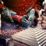 7.5Amp 4-1/2 Inch 12000 RPM Angle Grinder with 2 Guards, 3 Cutting Wheels, 3 Discs, Non-Slip Handle and Carbon Brush for Metal and Wood