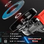 7.5Amp 4-1/2 Inch 12000 RPM Angle Grinder with 2 Guards, 3 Cutting Wheels, 3 Discs, Non-Slip Handle and Carbon Brush for Metal and Wood