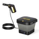 Fanttik NB8 Fold Cordless Electric Pressure Washer w/3.2Gal Tank, 5-in-1 Nozzle, Max 220PSI, 10FT Hose, 4000mAh Lithium Battery, Type-C Charging, Portable Sprayer Washer for Camping, Pet Cleaning
