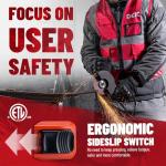 DCK Angle Grinder, 4-1/2-Inch, 6.7Amp Cut off Tool Grinder, 11,800 RPM with 2 Safety Guards, 6-Piece Discs (2 Cutting/2 Grinding/2 Flap Discs), Professional Angle Grinder for Metal, Wood (KSM09-115S）