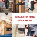 JENABOM 28 in 1 Electric Screwdriver Cordless Rechargeable Small Power Drill Set 3.5Nm Max Torque Electric Rotatable with LED Light Screwdriver for Home Office DIY Tools (Black)