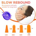 VOISEN Ear Plugs - 250 Pairs Noise Cancelling Ear Plugs for Sleeping, Snoring, Studying, Concerts & Traveling
