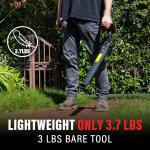 MZK Cordless Leaf Blower,20V Battery Powered Electric Blower for Lawn Care, Electric Lightweight Leaf Blower for Blowing Leaves, Patio Cleaning, Lawn Care and Dust(2 * 2Ah Battery & Charger Included)