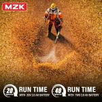 MZK Cordless Leaf Blower,20V Battery Powered Electric Blower for Lawn Care, Electric Lightweight Leaf Blower for Blowing Leaves, Patio Cleaning, Lawn Care and Dust(2 * 2Ah Battery & Charger Included)