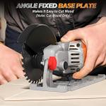 Cordless Angle Grinder Compatible for Dewalt 20V Max Battery, 3 Variable Speed, Brushless Motor with LED, Power Angle Grinder Tool Stand, Flap Disc Grinding,1x 4.0Ah Battery& Fast Charger, Orange